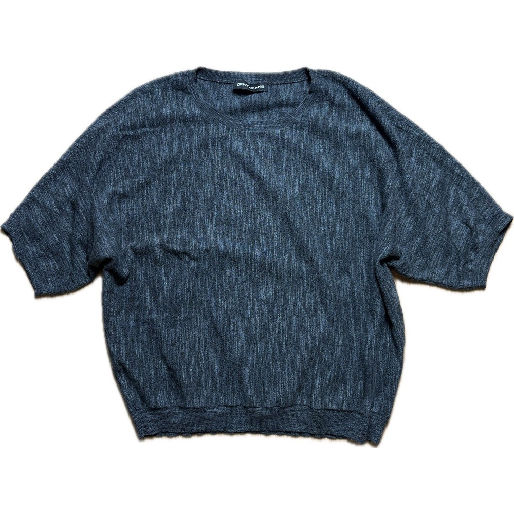 DKNY JEANS Charcoal Gray 90s Fashion Women's Sweater Chic Cozy Minimalism